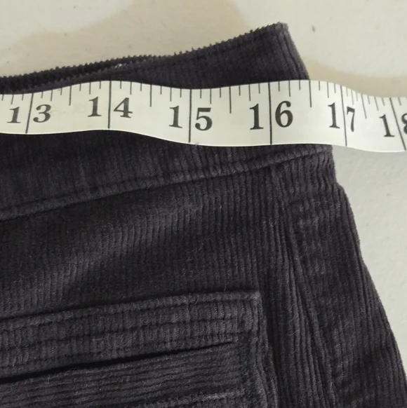 American Eagle Low Rise Wide Leg Dark Gray Corduroy Pants 2024 Size 8 - Picture 13 of 13